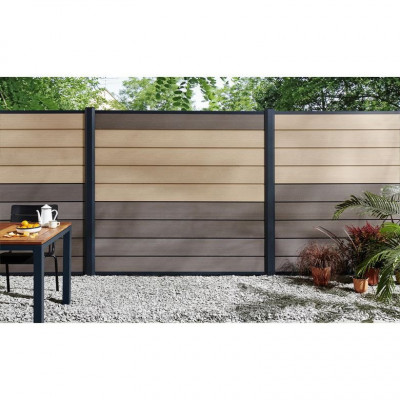 Décor Organic cadre brun pour clôture composite