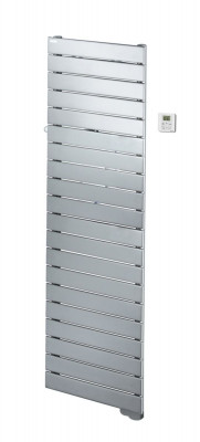 Sèche-serviette électrique Régate Status commande radiofréquence RF, puissance 1500 W, hauteur 2093 mm, largeur 500 mm, Blanc RAL 9016 ACOVA