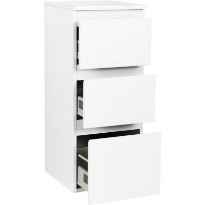 Demi-Colonne Evane 3 tiroirs satin largeur 35 cm