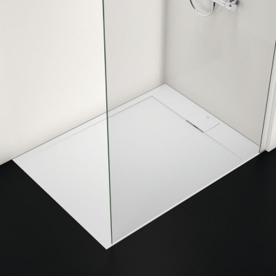 Receveur de douche Ultraflat S I.life en résine et charge minérale blanc 120 x 90 cm IDEAL STANDARD