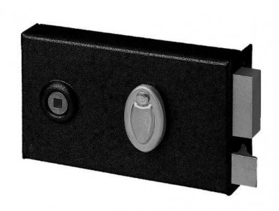 Serrure applique horizontale zingué droite thermofilmé 82 x 140 mm ABUS