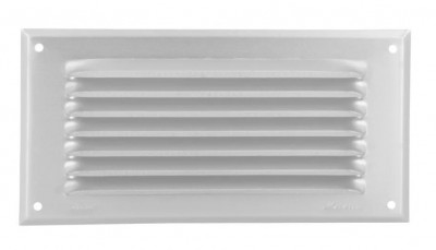Grille d'aération à visser persienne alu gris 15 x 30 cm NICOLL