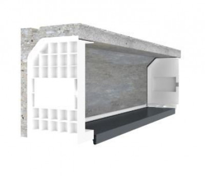 Coffre 1/2 linteau sous face type béton L500 mm EVENO FERMETURES