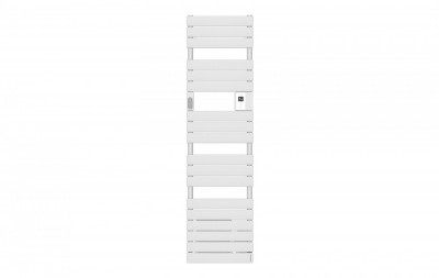 Radiateur sèche-serviettes Adelis électrique connecté étroit digital avec ventilo blanc carat 1750 W 1702 x 450 x 96 mm ATLANTIC ELECTRIQUE