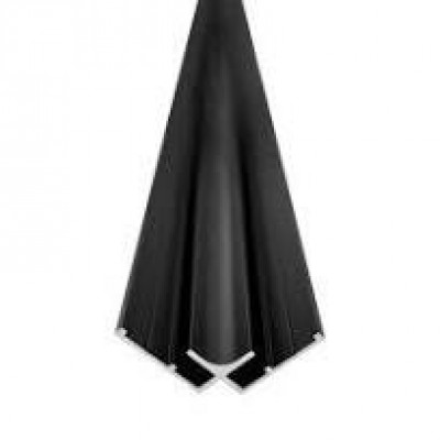 Profilé d'angle intérieur 90° en aluminium noir anodisé 7 x 24 x 2100 mm ROTH