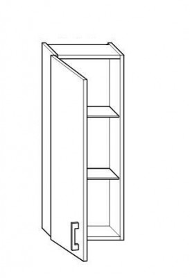 Meuble haut 1 porte charnières à droite finition gris basalte 170 x 300 x 800 mm BURGBAD