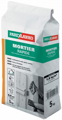 Mortier rapide gris sac de 5 kg PAREXLANKO