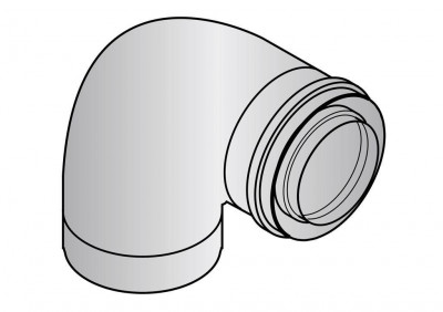 Coude 87° PPS DY131 80/125 mm BDR THERMEA