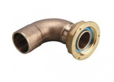 Raccord Coude joint plat compteur à braser sur du cuivre GURTNER