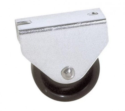 Roulette tiroir plastique fixe noir 25 mm NORAIL