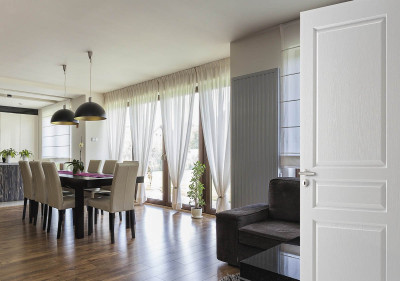 Bloc-porte Themis isolant K2 stable à recouvrement gauche poussant 204 x 83 huisserie 68 x 45 mm AVM JH INDUSTRIES