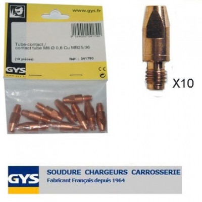 10 Tubes Contact D 0,8 / M8 Torche 350/450/500 A GYS