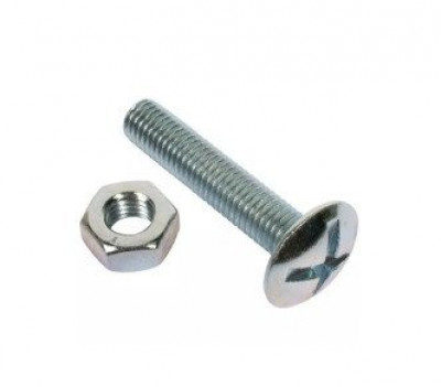 Boulon poêlier 4.8 zingué M6 x 60 mm boîte de 200 VOLVIS