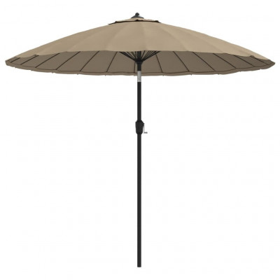 Parasol d'extérieur avec mât en aluminium 270 cm taupe 02_0008223