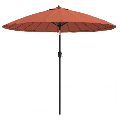 Parasol d'extérieur et mât avec aluminium 270 cm terre cuite 02_0008284