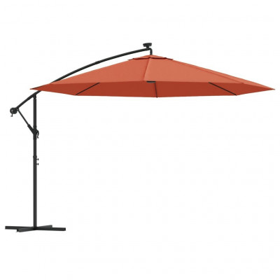 Parasol déporté avec lumières led terre cuite 350 cm 02_0008461