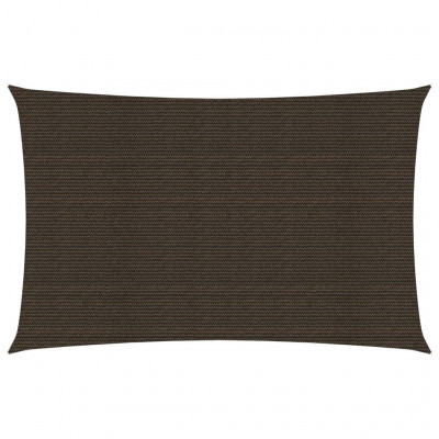 Voile toile d'ombrage parasol 160 g/m² marron 2 x 5 m PEHD 02_0009144