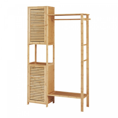 Portant à vêtements bambou 164 x 99 x 29 cm naturel 03_0008141