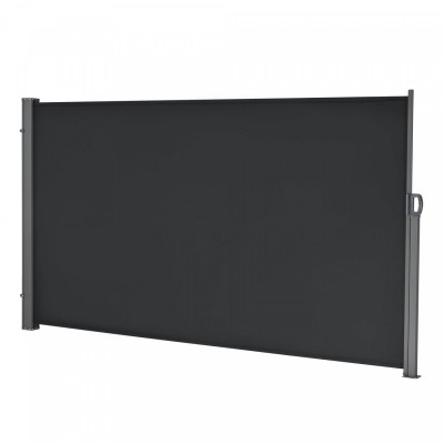 Store pour balcon latéral acier polyester 180 x 300 cm noir 03_0006578