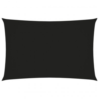 Voile toile d'ombrage parasol tissu oxford rectangulaire 3 x 5 m noir 02_0009682