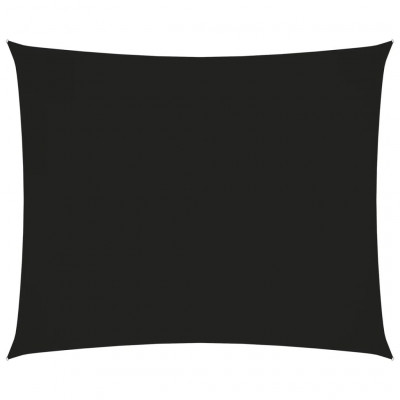 Voile toile d'ombrage parasol tissu oxford rectangulaire 3 x 4 m noir 02_0009665