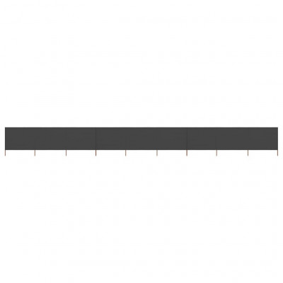 Brises-vue paravent 9 panneau x tissu 1200 x 120 cm anthracite 02_0008854