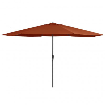 Parasol d'extérieur avec mât en métal 400 cm terre cuite 02_0008268