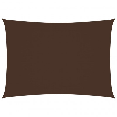 Voile toile d'ombrage parasol tissu oxford rectangulaire 2 x 3 m marron 02_0009597