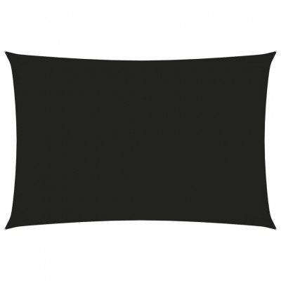 Voile toile d'ombrage parasol tissu oxford rectangulaire 2,5 x 5 m noir 02_0009585
