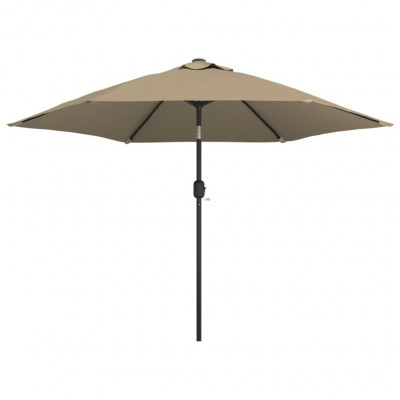 Parasol d'extérieur avec poteau en métal 300 cm taupe 02_0008281