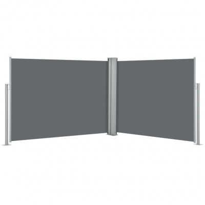 Auvent paravent store brise-vue latéral rétractable de patio jardin terrasse balcon protection visuelle écran 140 x 1000 cm anthracite 02_0007110