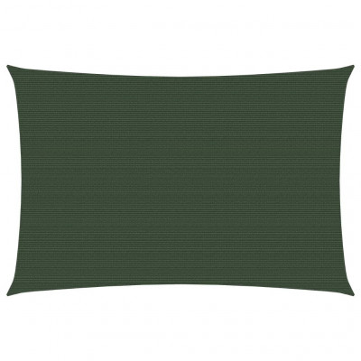 Voile toile d'ombrage parasol 160 g/m² PEHD 2,5 x 4 m vert foncé 02_0009409