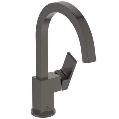 Mitigeur lavabo Extra corps rehaussé poignée à droite sans vidage noir 90 x 250 x 307 mm IDEAL STANDARD