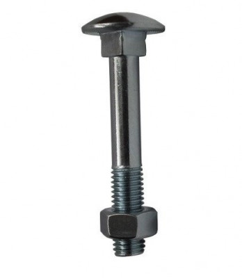 Boulon tête ronde collet carré DIN 603/555 classe 4.8 zingué M10x50 boîte de 100 VOLVIS