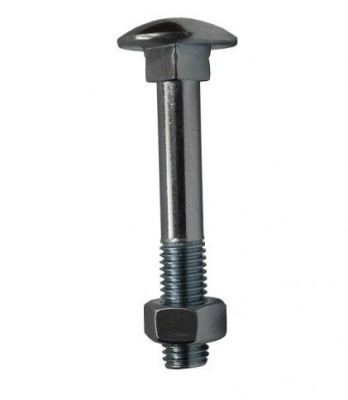 Boulon tête ronde collet carré DIN 603/555 classe 4.8 zingué M6x30 boîte de 500 VOLVIS