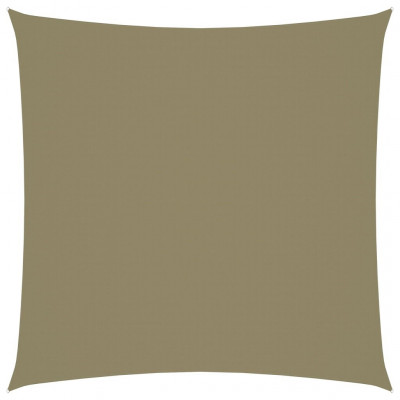 Voile toile d'ombrage parasol tissu oxford carré 5 x 5 m beige 02_0009514