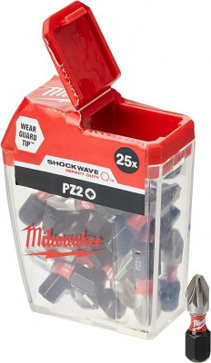 25 Embouts PZ2 SHW 25 mm MILWAUKEE