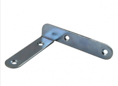 Equerre cambrée acier zingué gauche 80 x 65 x 65 mm INTERGES.COM