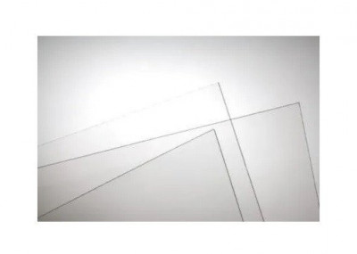 Panneau de verre synthétique lisse transparent épaisseur 4 mm 50 x 25 mm PLASTI-BAT