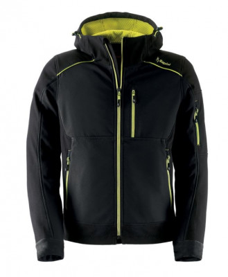 Veste Giacca Softshell nero/antracite/lime T.XL COFRA