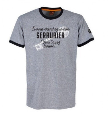 Tee-Shirt Serrurier gris-chiné XL TSD CONFECTION