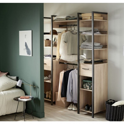 Aménagement Riga bois clair 207,5 x 181 x 47,9 cm colis 3