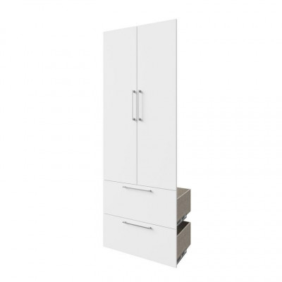Kit de 2 portes +  tiroirs Espace blanc 203.5 x 80 x 50  cm