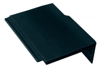 Tuile de rive universelle droite Innotech béton noir 14,5 x 33,3 x 42 cm MONIER