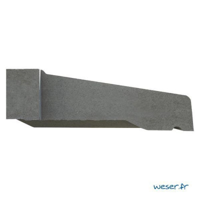 Appui fenêtre à pose simplifiée gris tableau 70 cm 780 x 350 x 60 mm WESER