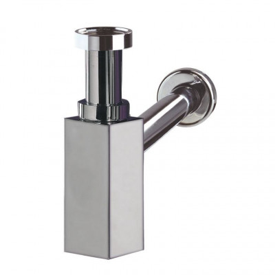 Siphon lavabo Design carré laiton diamètre 32 mm 14,5 x 6 x 32,5 cm