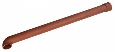 Dauphin coudé fonte rouge diamètre 100 mm longueur 1 m HILD