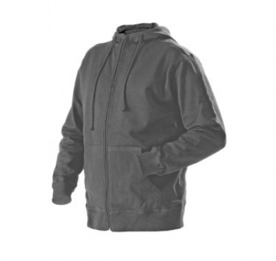 Sweat coton à capuche gris XXL