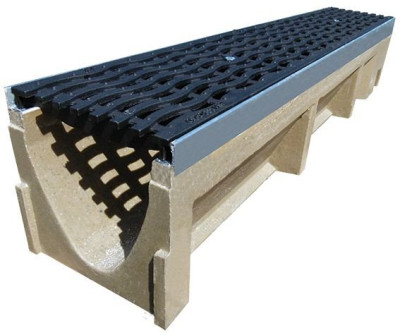 Caniveau parking Stora Base avec grilles passerelles C250 150 - h195 STORA DRAIN