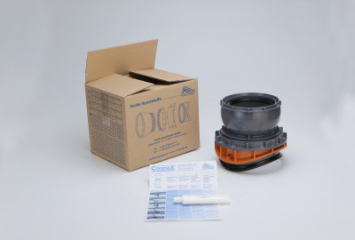 Pièce de piquage Connex perçage 200 sur collecteur DN300 Dint. 275-295  avec rotule orientable de 0° à 11° diamètre nominal 200 FUNKE